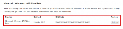 where to redeem minecraft windows 10 code